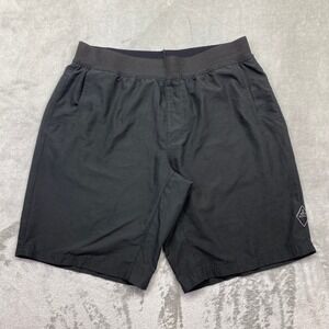 Prana Mojo Shorts Mens Black Recycled Polyester Athletic Yoga Climbing Sz 32"